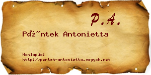 Péntek Antonietta névjegykártya